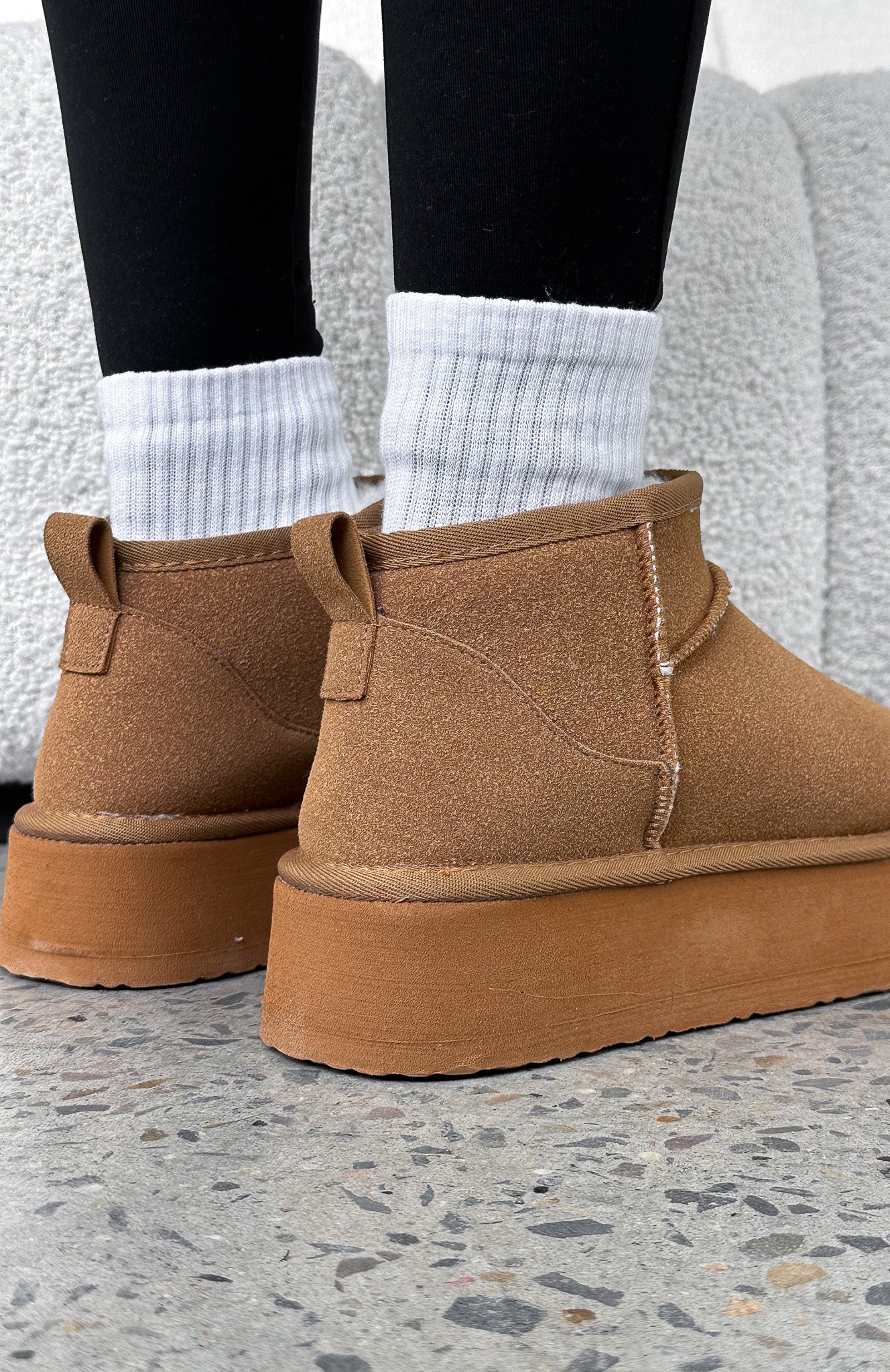 Jet Setter Platform Snug Boots Chestnut - Image 6
